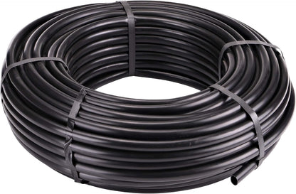 052020P 1/2-Inch Drip Irrigation Water Supply Tubing, For Garden Irrigation Drippers, Emitters, and Systems, Black Polyethylene