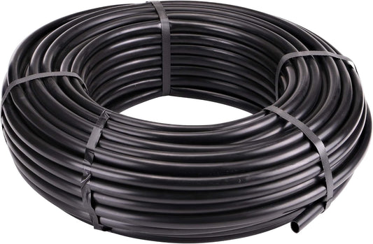 052020P 1/2-Inch Drip Irrigation Water Supply Tubing, For Garden Irrigation Drippers, Emitters, and Systems, Black Polyethylene