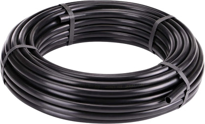 052020P 1/2-Inch Drip Irrigation Water Supply Tubing, For Garden Irrigation Drippers, Emitters, and Systems, Black Polyethylene