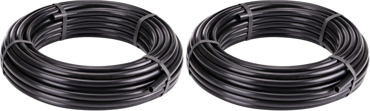 052020P 1/2-Inch Drip Irrigation Water Supply Tubing, For Garden Irrigation Drippers, Emitters, and Systems, Black Polyethylene