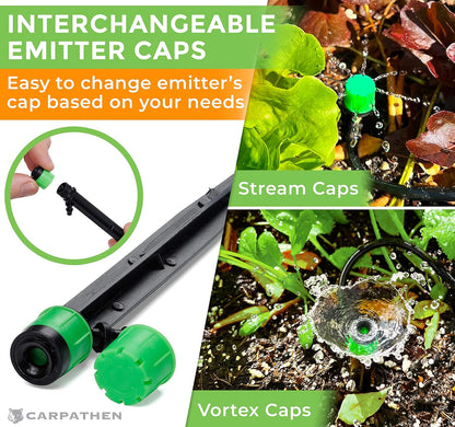 CARPATHEN 1/4" Drip Irrigation Emitters Vortex Sprinkler Parts, 100 pcs
