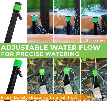 CARPATHEN 1/4" Drip Irrigation Emitters Vortex Sprinkler Parts, 100 pcs