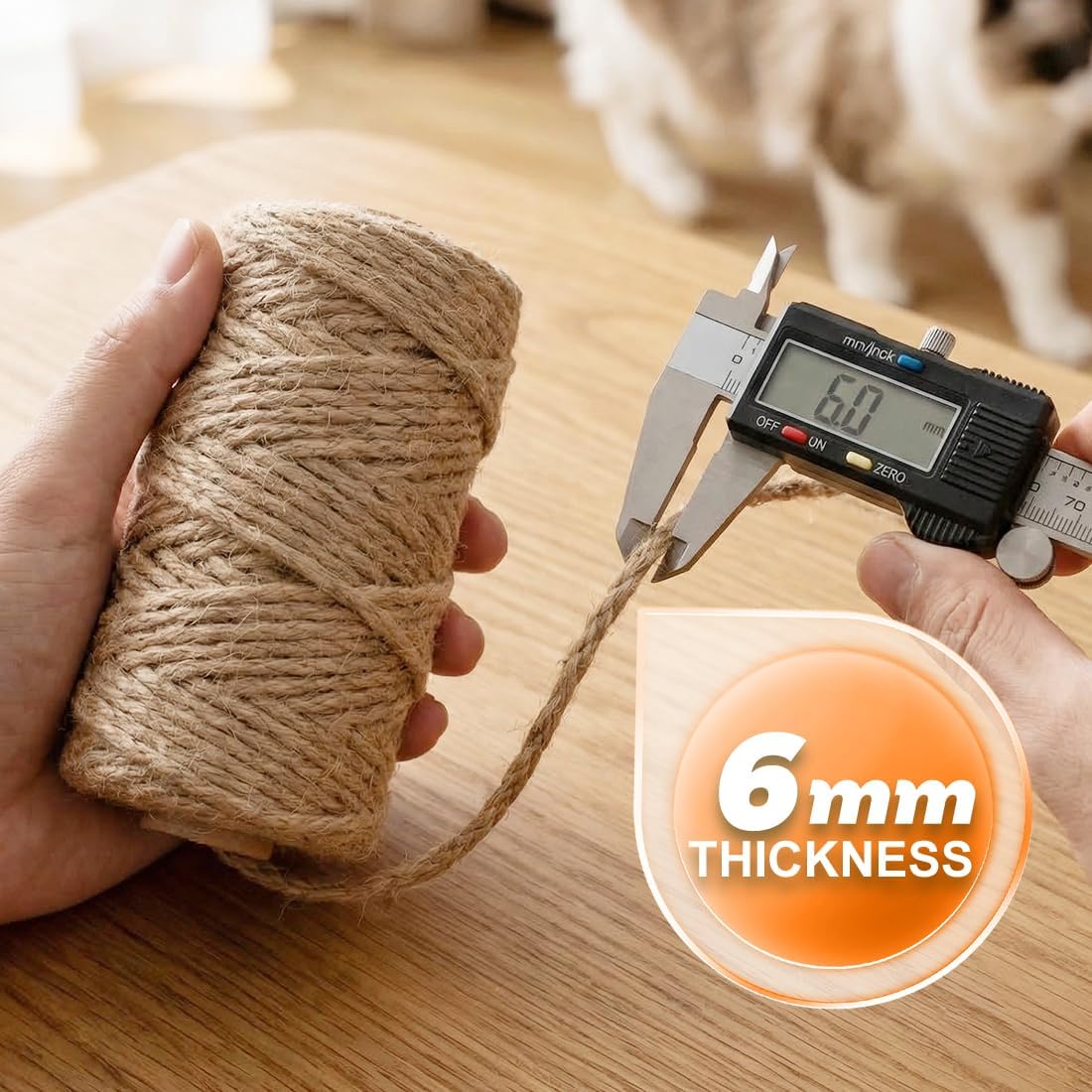 1000FT Natural Jute Twine String Bulk Hemp Rope Cord for Crafts Gardening Gift Wrapping Wedding Décor Packing Material Burlap Ribbon Christmas Knitting Macrame Decoration (Brown 2mm* 1000ft)