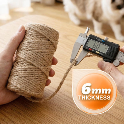 1000FT Natural Jute Twine String Bulk Hemp Rope Cord for Crafts Gardening Gift Wrapping Wedding Décor Packing Material Burlap Ribbon Christmas Knitting Macrame Decoration (Brown 2mm* 1000ft)