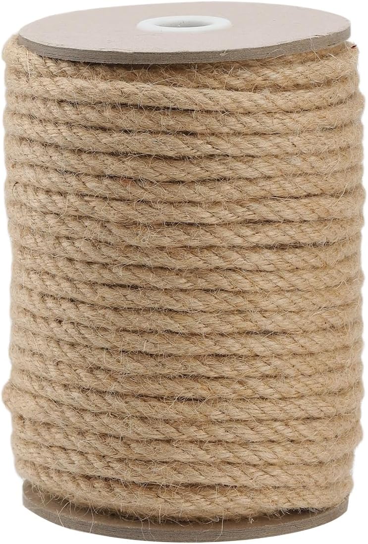 1000FT Natural Jute Twine String Bulk Hemp Rope Cord for Crafts Gardening Gift Wrapping Wedding Décor Packing Material Burlap Ribbon Christmas Knitting Macrame Decoration (Brown 2mm* 1000ft)