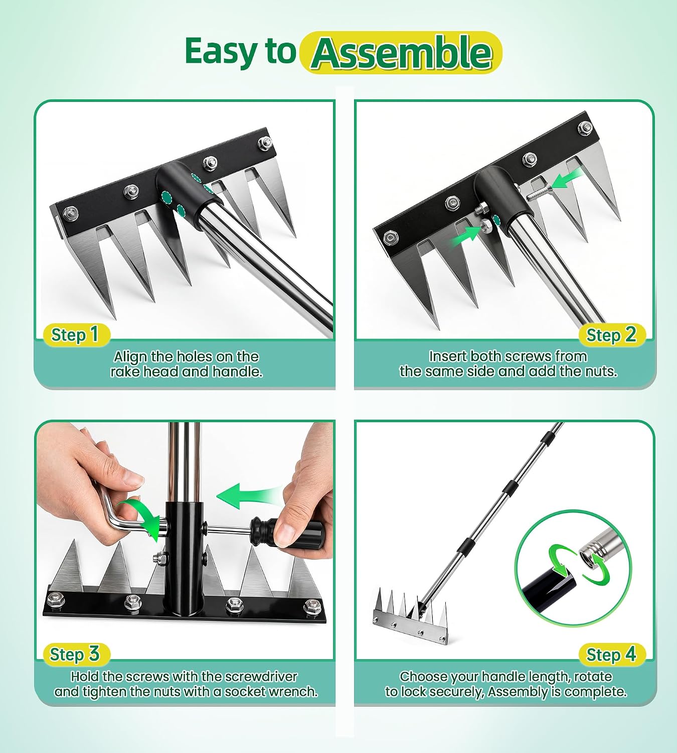 Weeding Rake Puller Tool for Garden,Heavy Duty Iron Weed Puller Cutter Tool