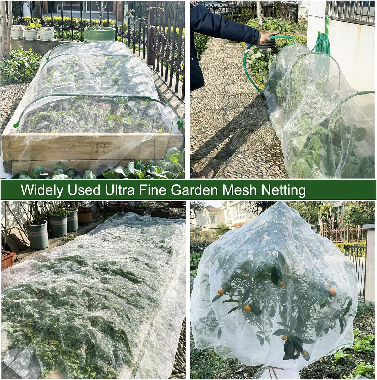 Garden Netting Ultra Fine 8x10ft, Insect Net Bug Mesh for Garden Plants