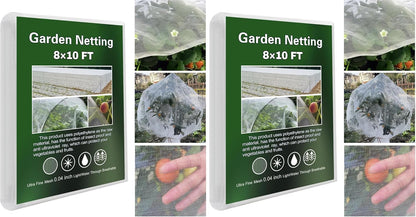 Garden Netting Ultra Fine 8x10ft, Insect Net Bug Mesh for Garden Plants