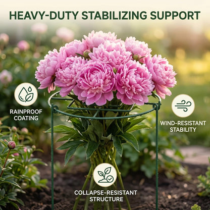 Peony Cages and Supports, 4 Pack, 14" D x 16" H with Twist Ties