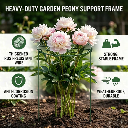 Peony Cages and Supports, 4 Pack, 14" D x 16" H with Twist Ties