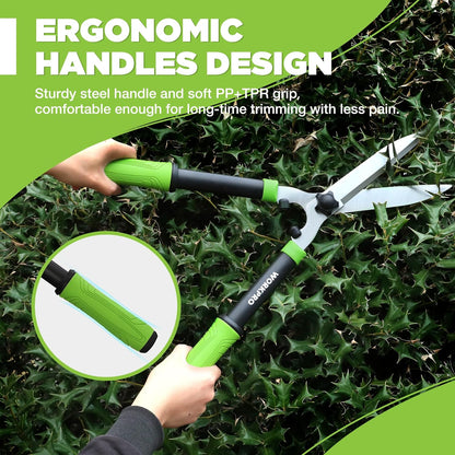 Hedge Shears, 23" Hedge Clippers with Sharp High Carbon Steel Blade