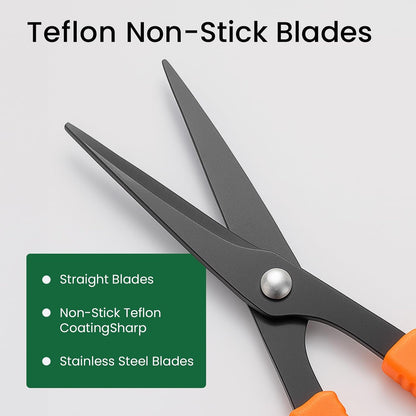 3 Packs Trimming Scissors Teflon Coated Non Stick Blades Pruning Shears Gardening Hand Pruning Snips with Straight Stainless Steel Precision Blade