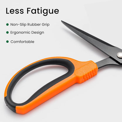 3 Packs Trimming Scissors Teflon Coated Non Stick Blades Pruning Shears Gardening Hand Pruning Snips with Straight Stainless Steel Precision Blade