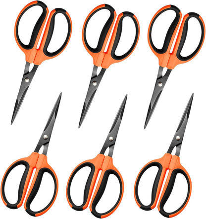 3 Packs Trimming Scissors Teflon Coated Non Stick Blades Pruning Shears Gardening Hand Pruning Snips with Straight Stainless Steel Precision Blade
