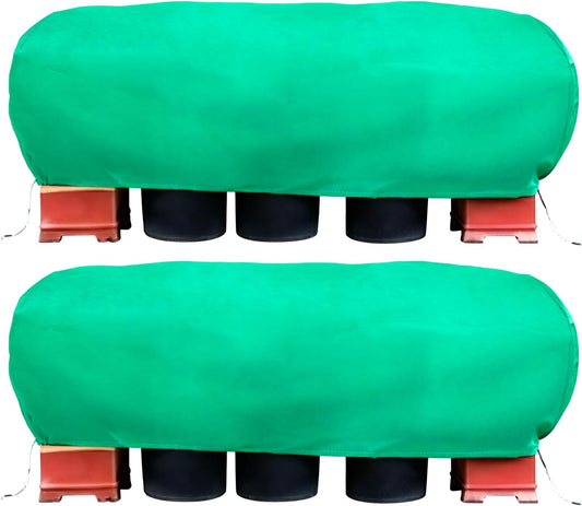 Plant Covers Freeze Protection, 2 Pack Frost Covers Cloth with Drawstring (39.3" x 17.7" x 15.7") Plant Protection Cover Bags Frost Blankets for Outdoor Winter Cold Weather Shrubs Trees