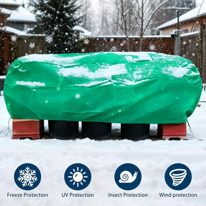 Plant Covers Freeze Protection, 2 Pack Frost Covers Cloth with Drawstring (39.3" x 17.7" x 15.7") Plant Protection Cover Bags Frost Blankets for Outdoor Winter Cold Weather Shrubs Trees