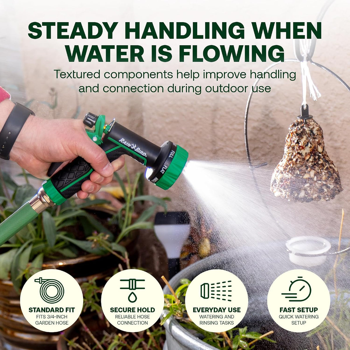 TRNZL8PRT 8-Pattern Rear Trigger Garden Hose Nozzle