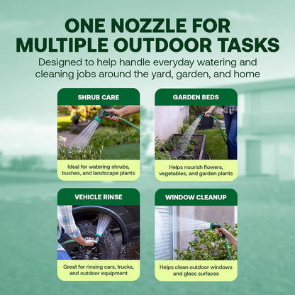 TRNZL8PRT 8-Pattern Rear Trigger Garden Hose Nozzle