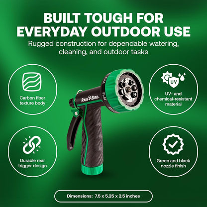 TRNZL8PRT 8-Pattern Rear Trigger Garden Hose Nozzle