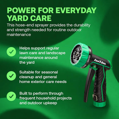 TRNZL8PRT 8-Pattern Rear Trigger Garden Hose Nozzle