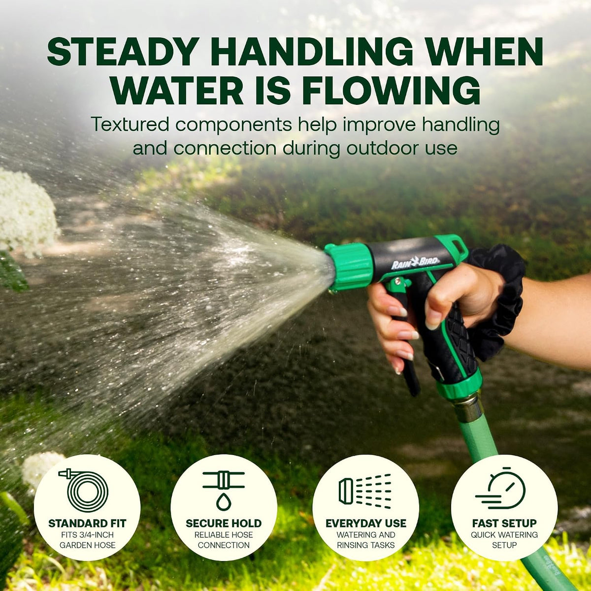TRNZL8PRT 8-Pattern Rear Trigger Garden Hose Nozzle