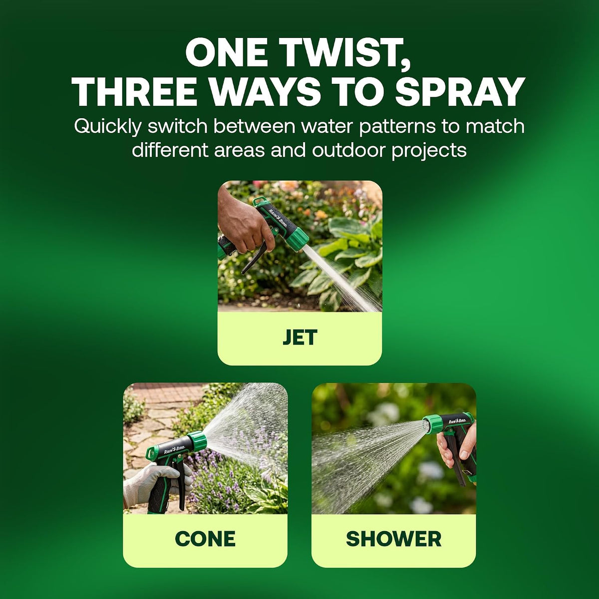 TRNZL8PRT 8-Pattern Rear Trigger Garden Hose Nozzle