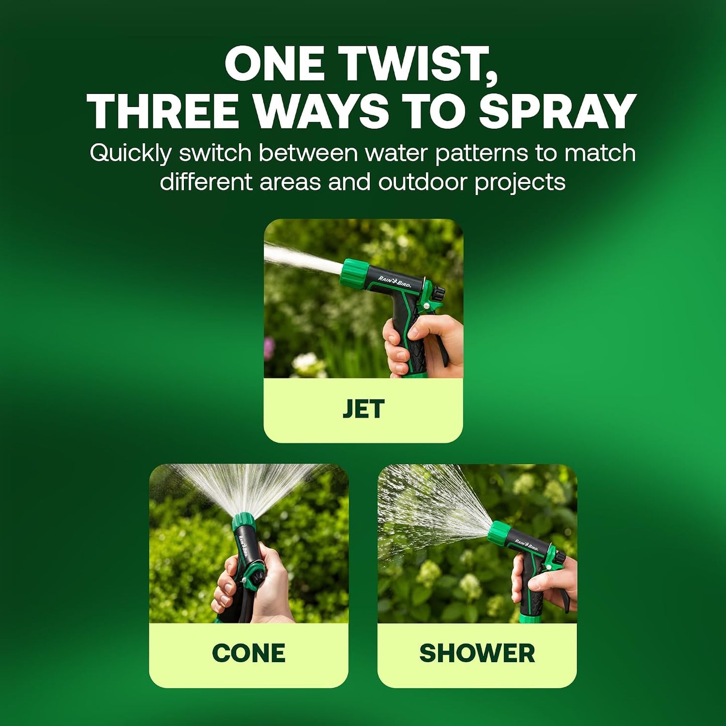 TRNZL8PRT 8-Pattern Rear Trigger Garden Hose Nozzle