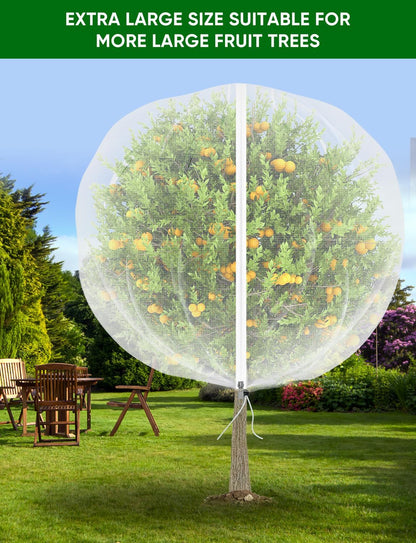 Fruit Tree Netting for Cicadas - with Zipper 4Pcs 5 x 4FT Garden Bird Netting for Blueberry Bushes with Drawstring,Insect Plant Protection Mesh Net Bags for Tomato,Cicada,Animals (4, 4 x 5 FT)