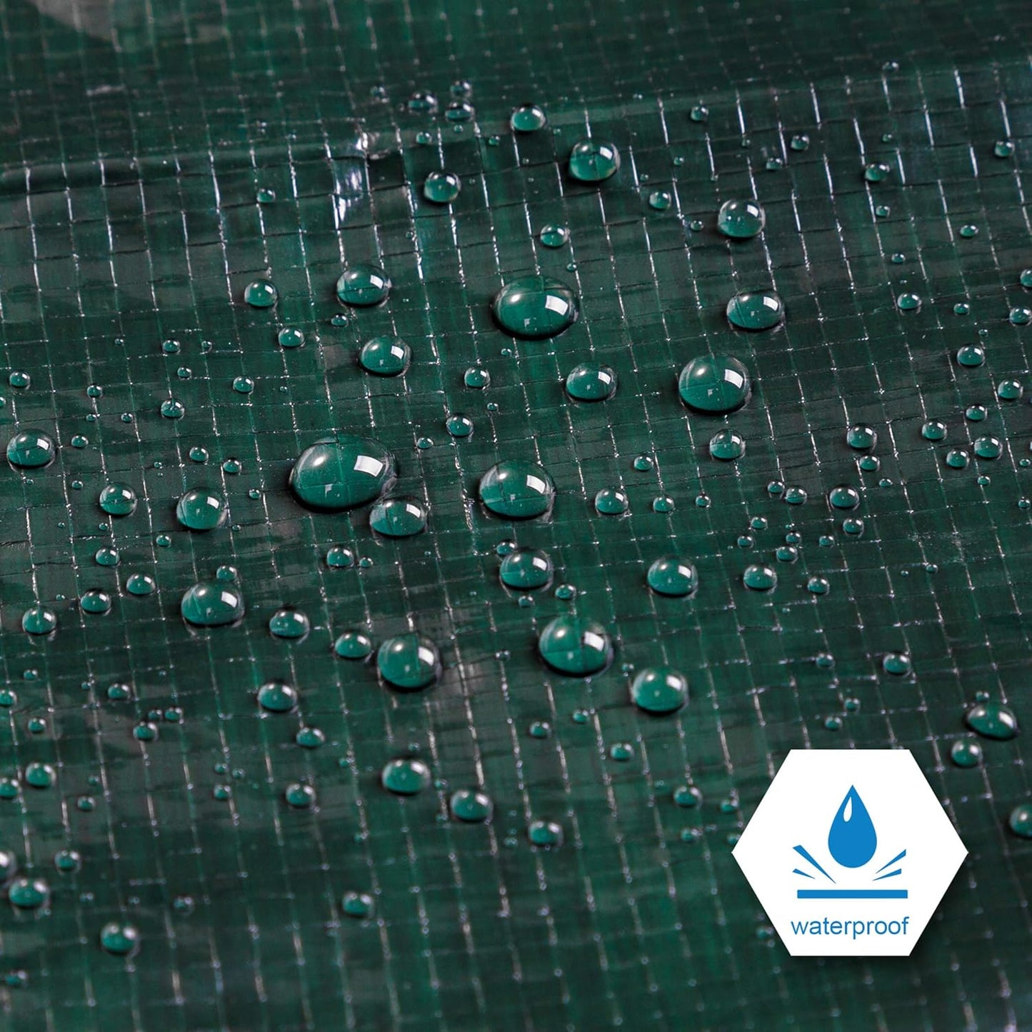 8x10Ft Multipurpose Waterproof Poly Tarp Cover 8 Mil, Green