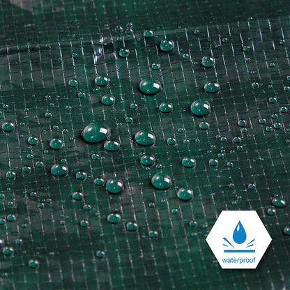 8x10Ft Multipurpose Waterproof Poly Tarp Cover 8 Mil, Green