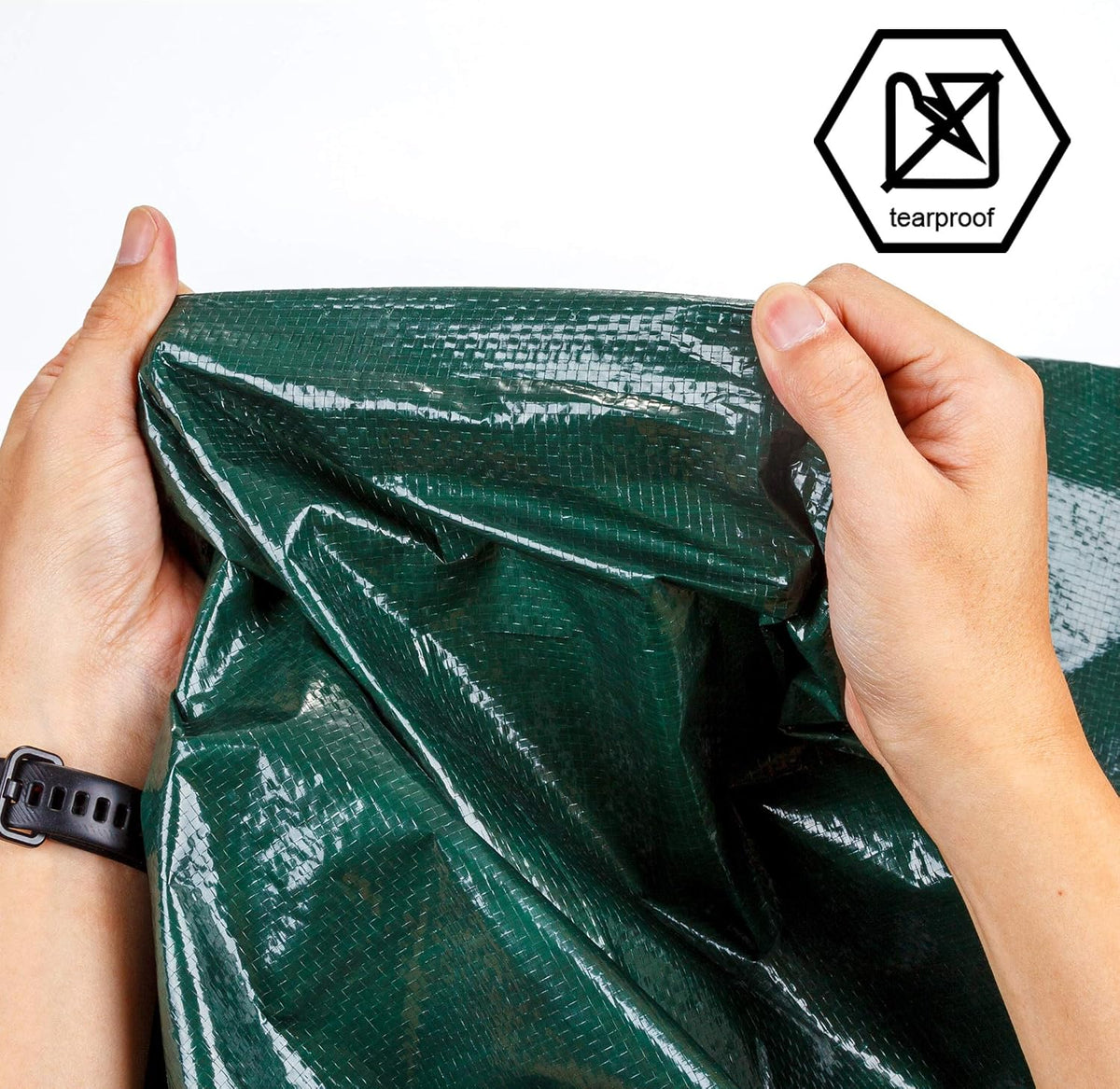 8x10Ft Multipurpose Waterproof Poly Tarp Cover 8 Mil, Green