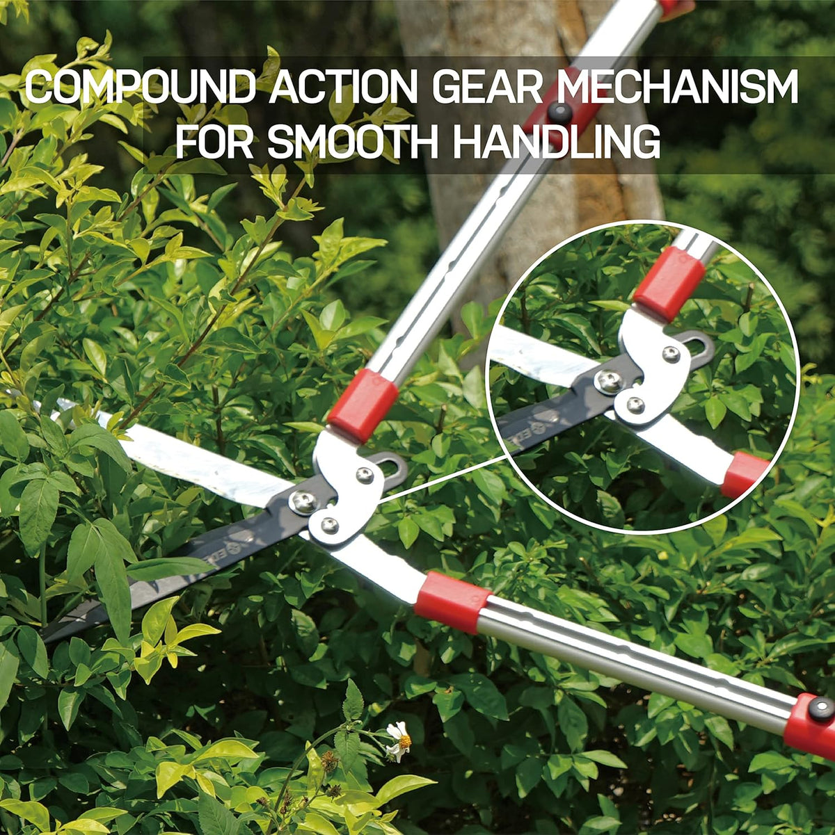 39022 Extendable Hedge Shears with Wavy Blade