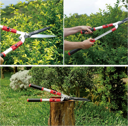39022 Extendable Hedge Shears with Wavy Blade
