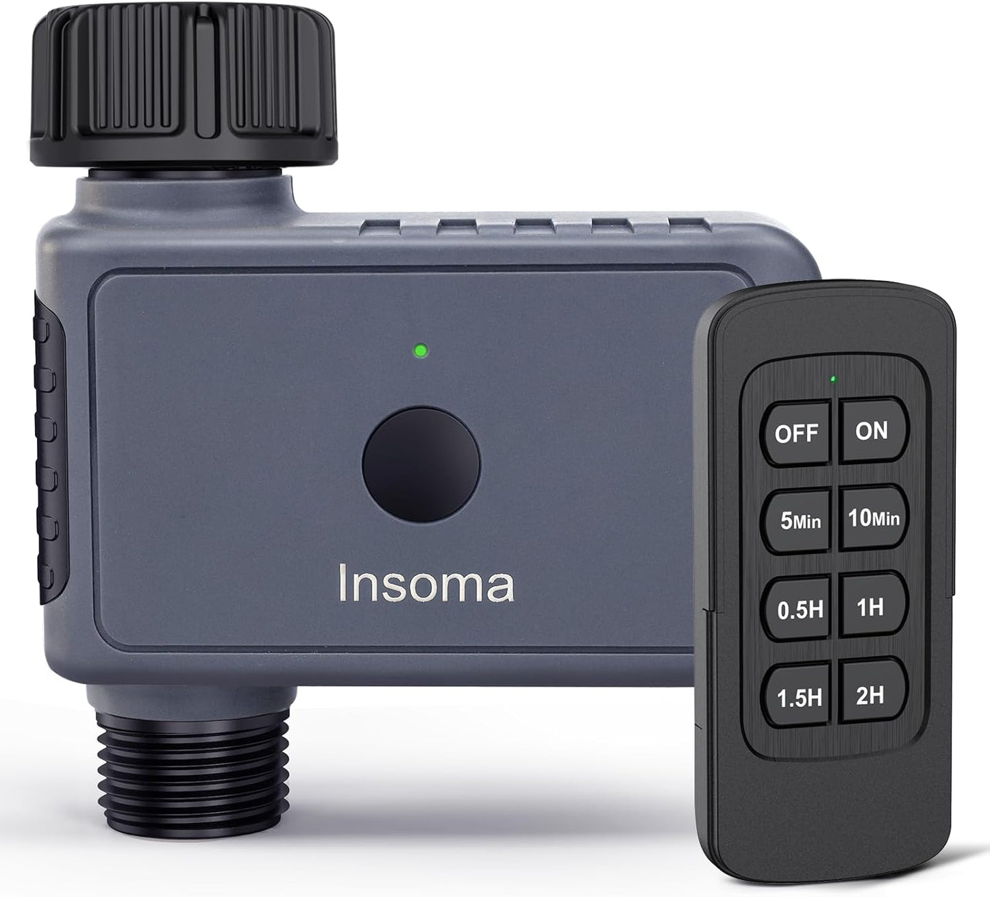 WiFi Water Timer Brass Inlet, 2.4GHz Smart Sprinkler Timers, 1 Zone Hose Timer with WiFi Hub, Voice/App Control with Alexa & Google Assistant, Auto/Manual Watering, Rain Delay, for Garden, Yard, Lawn