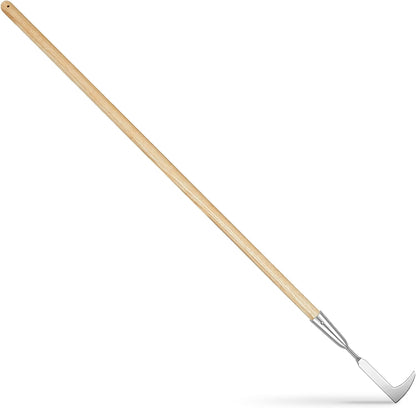 Garden Long Handle Crack Weeder 54 Inch Stainless Steel Crevice Weeding Tool L Shaped Weed Puller Tool Weed Remover Tool Long Handled Manual Weeders for Lawn Yard Patio Gardening Grass Cutter