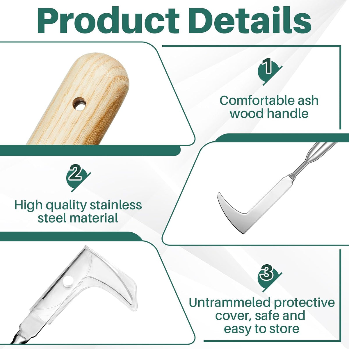 Garden Long Handle Crack Weeder 54 Inch Stainless Steel Crevice Weeding Tool L Shaped Weed Puller Tool Weed Remover Tool Long Handled Manual Weeders for Lawn Yard Patio Gardening Grass Cutter