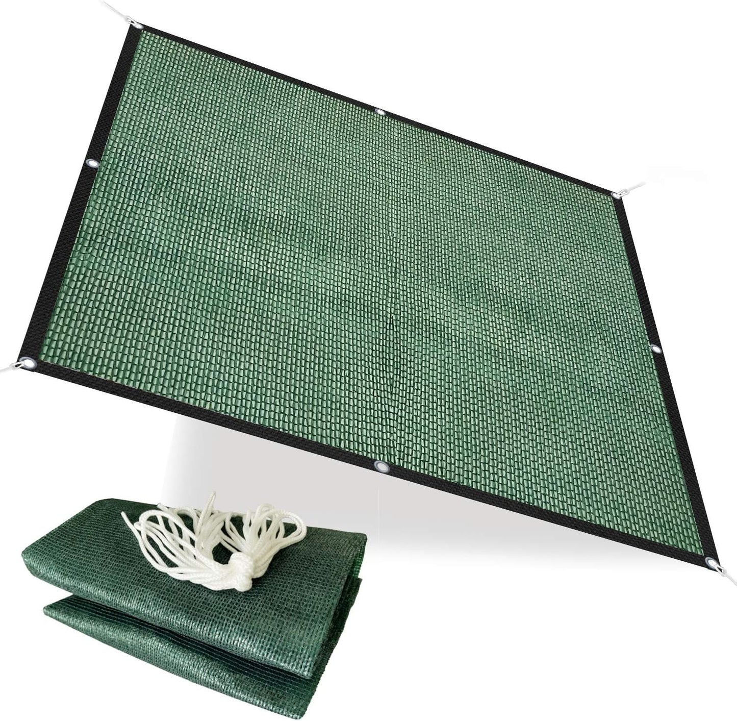 HDPE 50% Sun Block Garden Netting Mesh (6'x3', Green)