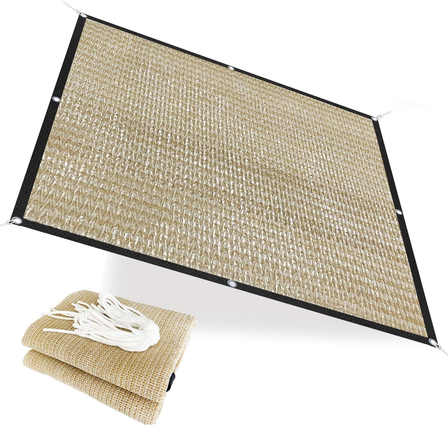 HDPE 50% Sun Block Garden Netting Mesh (6'x3', Green)