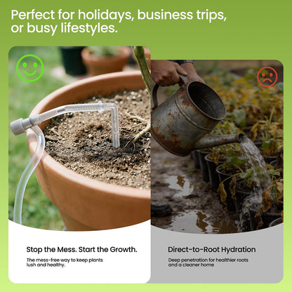Solar Drip Irrigation System Timed Watering, Programmable Solar Water Drip for 15 Plants, Drip Irrigation Kit with 33FT 1/4'' Tube, 15x Tee Fitting, 15x Flow Valve, 15x Drip Stake(Solar Powered)