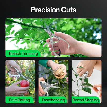 8" Bypass Pruning Shears for Gardening, Heavy-Duty Garden Scissors, Ultra Sharp Pruners with 3/4 in. Cut Capacity, Garden Clippers for Pruning