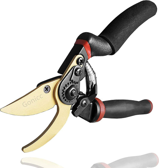 8.5" Professional Rotating Bypass Titanium Pruning Shears(GPPS-1014)
