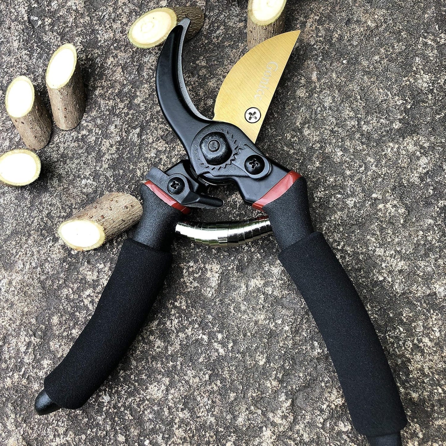 8.5" Professional Rotating Bypass Titanium Pruning Shears(GPPS-1014)