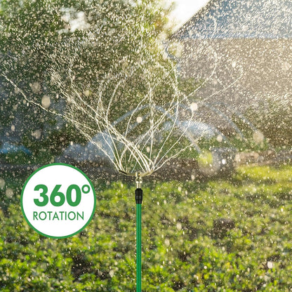 3-Arm Sprinklers for Yard with Adjustable Telescoping Base