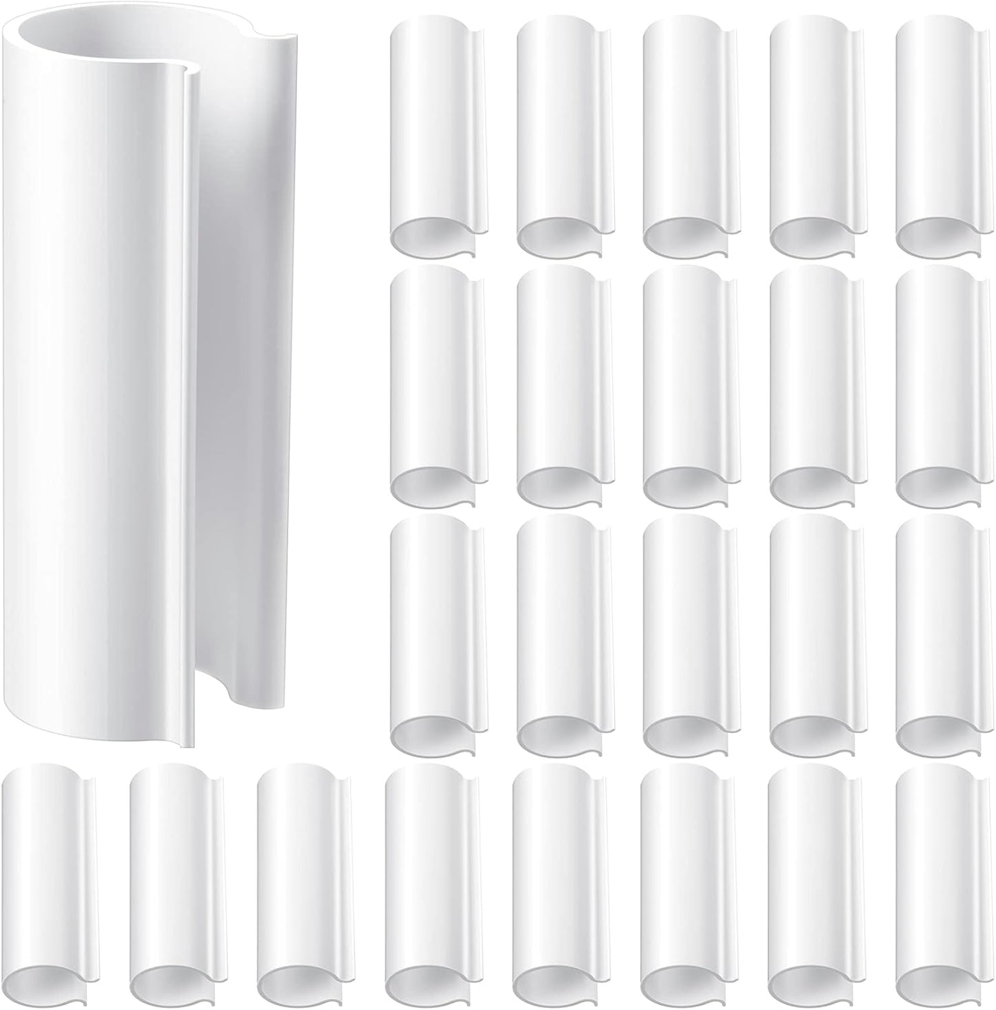 32 Pack 2.4" PVC Pipe Clips Cover Clamp, for 1/2 Inch PVC Pipe, White