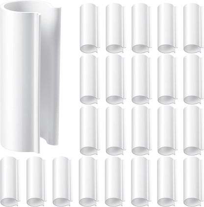 32 Pack 2.4" PVC Pipe Clips Cover Clamp, for 1/2 Inch PVC Pipe, White