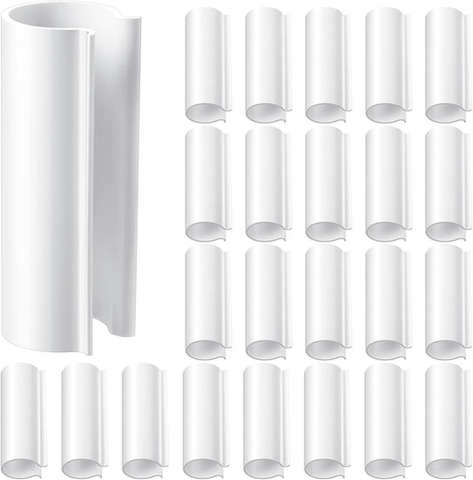 32 Pack 2.4" PVC Pipe Clips Cover Clamp, for 1/2 Inch PVC Pipe, White