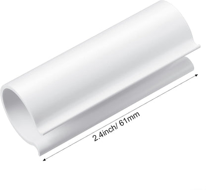 32 Pack 2.4" PVC Pipe Clips Cover Clamp, for 1/2 Inch PVC Pipe, White
