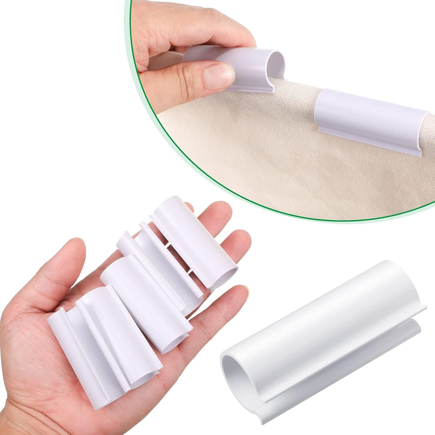 32 Pack 2.4" PVC Pipe Clips Cover Clamp, for 1/2 Inch PVC Pipe, White