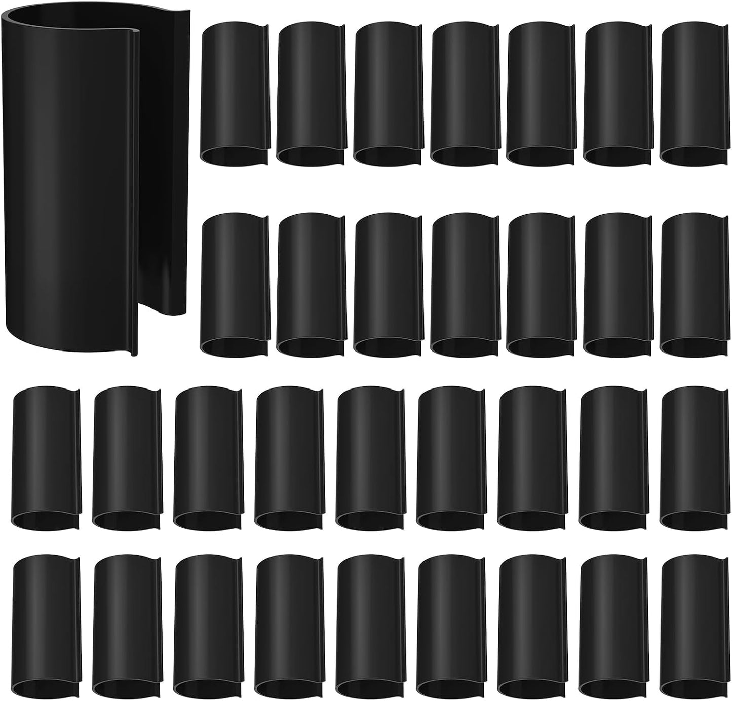 32 Pack 2.4" PVC Pipe Clips Cover Clamp, for 1/2 Inch PVC Pipe, White
