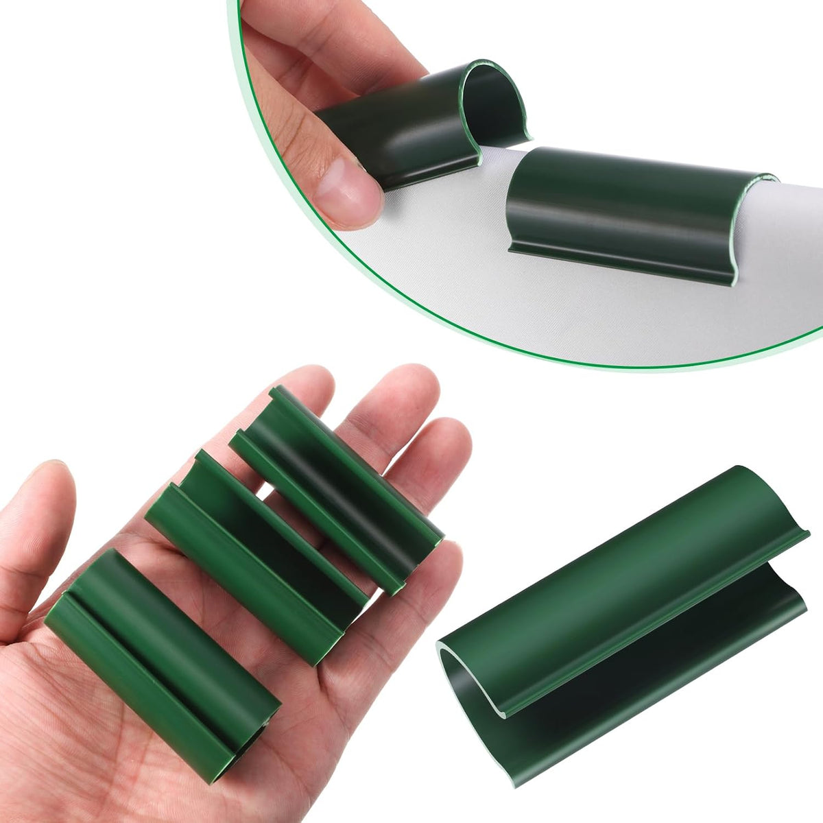 32 Pack 2.4" PVC Pipe Clips Cover Clamp, for 1/2 Inch PVC Pipe, White
